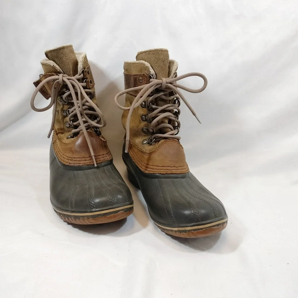 Sorel Duck Boots (Rain/Snow); Waterproof Leather/Suede & Faux Fur